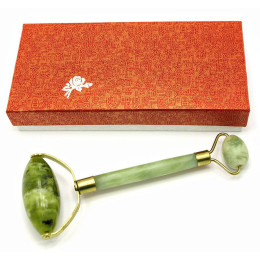 Масажер нефрит подвійний валик з ручкою "2008" у футлярі (18,5х9х3 см)