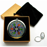 Cosmetic mirror "Uzor" 18528 G (in box + case)