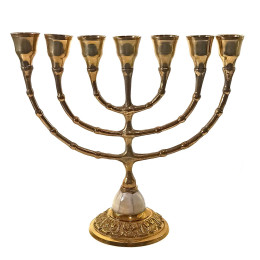 Свічник менора бронзовий з перламутром (20х21х8 см) (480 г)