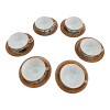 Round porcelain set (70 ml.) (6CCS112-1) 6 cups + 6 saucers "Girls" (h-4 cm, d-7.3 cm, saucer d 11 cm)