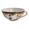 Round porcelain set (70 ml.) (6CCS112-1) 6 cups + 6 saucers "Girls" (h-4 cm, d-7.3 cm, saucer d 11 cm)