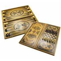 Нарды+шахматы+шашки бамбук (40*20 см) (Fine)