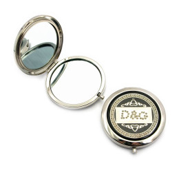 Cosmetic mirror "D&amp;G" colored chrome (d-7cm) (19862) (in a box + case)