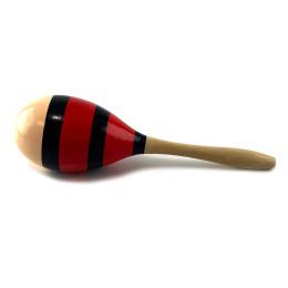 Wooden maracas red and black "Bee" (23x 6.4x 6.4 cm)