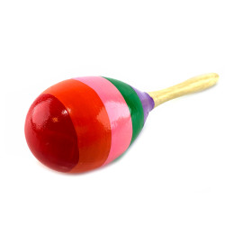Маракас дерев'яний різнокольоровий смугастий (23х6,4х6,4 см)