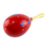 Wooden red maracas with hearts (23x 6.4x 6.4 cm)