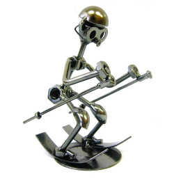 Техно-арт "Лыжник" металл (15х10х7 см)