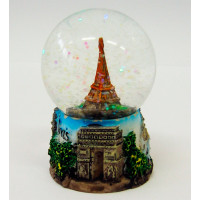 Ball with snow "Paris" (7 cm)