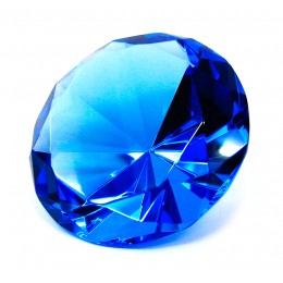 Кристалл хрустальный синий (8 см)