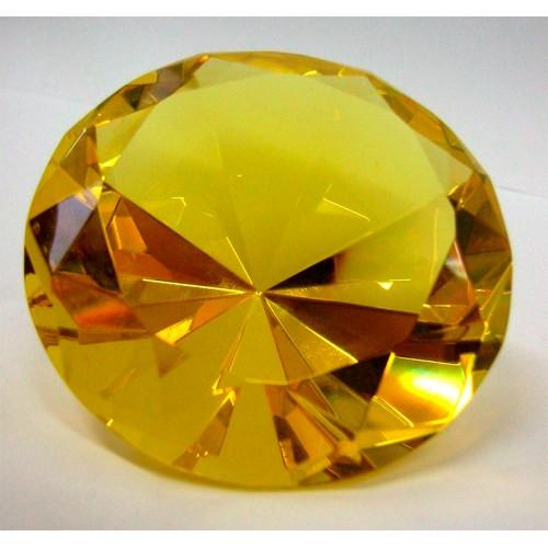 Кристалл хрустальный желтый (8 см)