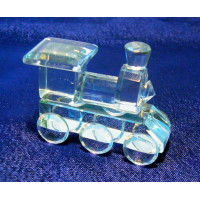 Crystal steam locomotive (4.5x3.5x2 cm)