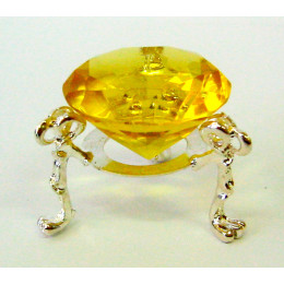 Crystal crystal on stand yellow (4 cm)
