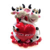 Cows on the heart piggy bank (9x9x7 cm) C