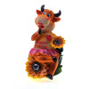 Cow on flowers piggy bank (13x7x7 cm)A