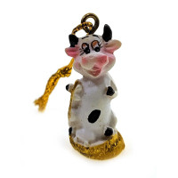 Cow decoration on the Christmas tree keychain (3.5 cm)