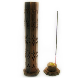 Подставка под благовония "Башня" розовое дерево (30см)