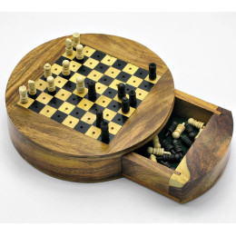 Шахматы розовое дерево круглые (6"*6")