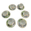 Round porcelain set (110 ml) (6SCSp172) 6 cups + 6 saucers "Chinese Woman" (h-5.5 cm, d-5 cm, saucer d 11 cm)