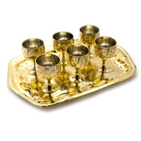 Рюмки бронзовые желтые (н-р 6 шт./30мл.)