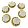 Сервиз круглый фарфор (70мл.)(6CCS141-4) 6 чашек+ 6 блюдец "Жёлтый"(h-4см, d-7,3см,d блюдца 11 см)