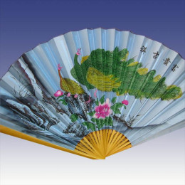 Настінний віяло з малюнком "Шовк" (90см)