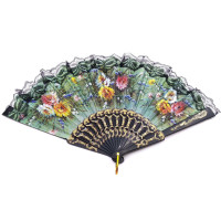 Lace Black Fan (24cm)(12 PCS/Pack)R