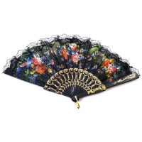 Lace Black Fan (24cm)(12 PCS/Pack)S