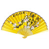 Веер бамбук с тканью "Сакура на желтом фоне" (50см)