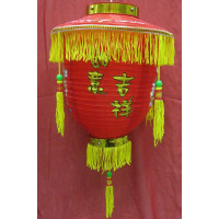 ліхтар червоний з бахромою