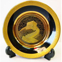 Black plate on a stand