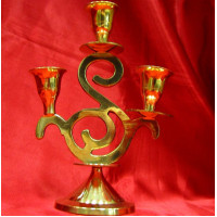 Подсвечник бронзовый тройной