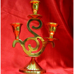 Candlestick bronze triple