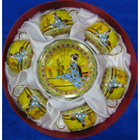 Round porcelain set (110 ml)(6SCS141-4) 6 cups + 6 saucers 