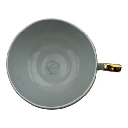 Porcelain cup and saucer (210 ml) (ACS129-3) "Oriental Grace" (h-6 cm, d-cup - 9 cm, d-saucer - 14 cm)