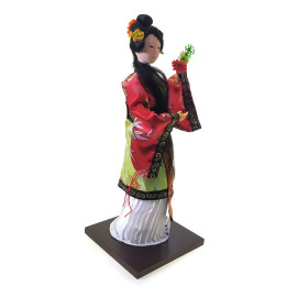 Doll Chinese woman with a porcelain flower (33.5x13.5x13.5 cm)C