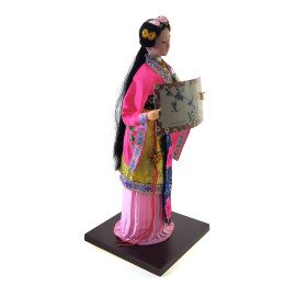 Doll Chinese woman with a postcard, porcelain (33.5x13.5x13.5 cm)E