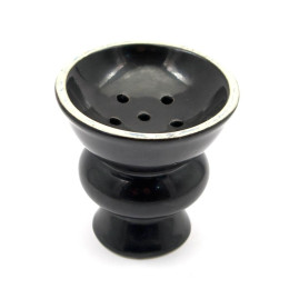 Чашка для кальяну керамічна чорна (d-6,5, h-7 см)