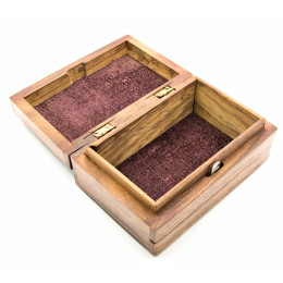 Шкатулка с секретом розовое дерево (15,5х10,5х6 см)