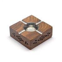 Ashtray rosewood (10x10 cm)