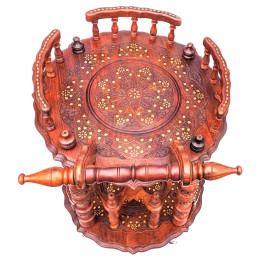 Table serving round rosewood (55x50x76 cm)