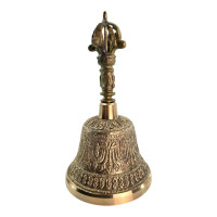 Brass Chakra Bell (No. 3) (d-8, h-15.5 cm) (Nepal)
