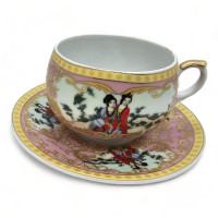 Cup + saucer porcelain (210 ml) (ACS108-8) 