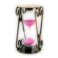 Sand clock in metal (12.5x7x7 cm.)