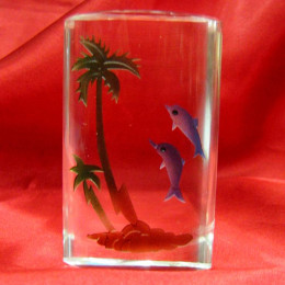 Crystal prism "Dolphins"