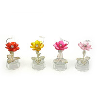 Цветок хрустальный с бабочкой (10,5х5х5 см)