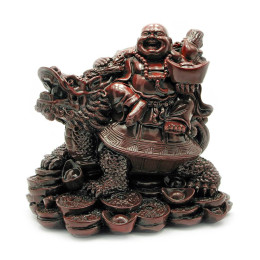 Hotey on a dragon turtle stone crumb brown (25x25x19 cm)