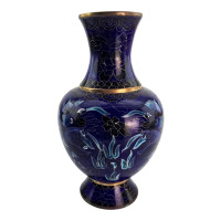 Bronze vase with enamel (20x11x6 cm)