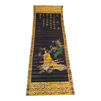 Bamboo panel "Girl with a Mirror" (24x65 cm)