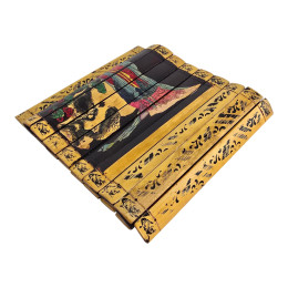 Bamboo panel "Girl with a Fan" (24x65 cm)