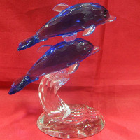 Дельфины хрустальные пара
